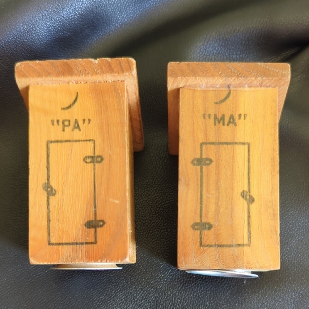 Wooden Outhouse Salt and Pepper Shakers